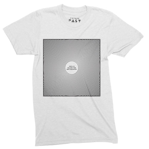 Vinyl Is Killing MP3 T-Shirt / White - Future Past Clothing
