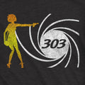 303 License To Thrill Women's T-Shirt / Black - Future Past Clothing