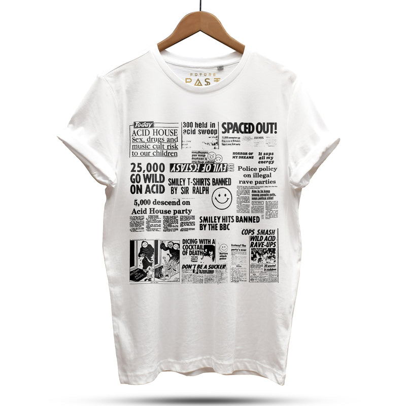 Acid House Headline Hysteria T-Shirt / White