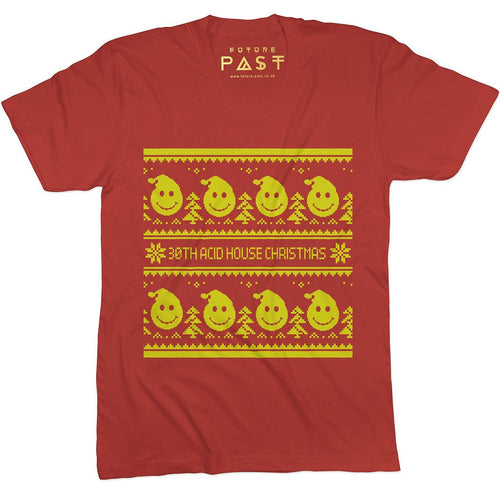 Christmas Acid House T-Shirt / Red