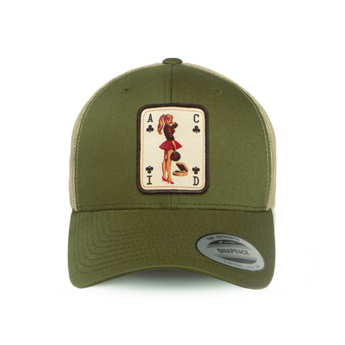 Acid Pinup Baseball Cap / Moss & Khaki