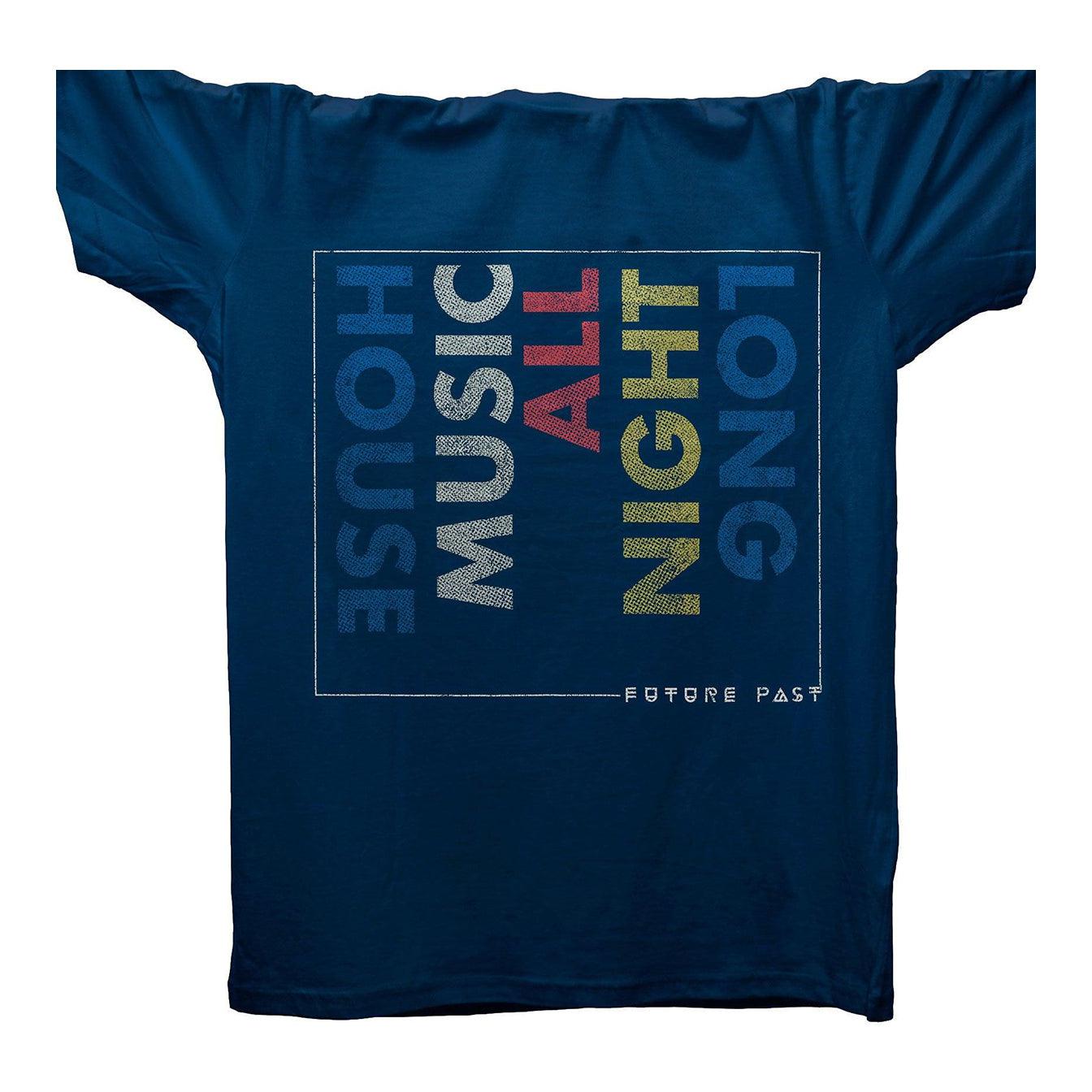Acid House Music All Night Long Rave T Shirt Navy Future Past Clothing acid-house-music-all-night-long-rave-t-shirt-navy-future-past-clothing