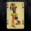 Acid House Pinup Rave Girl T-Shirt / Black