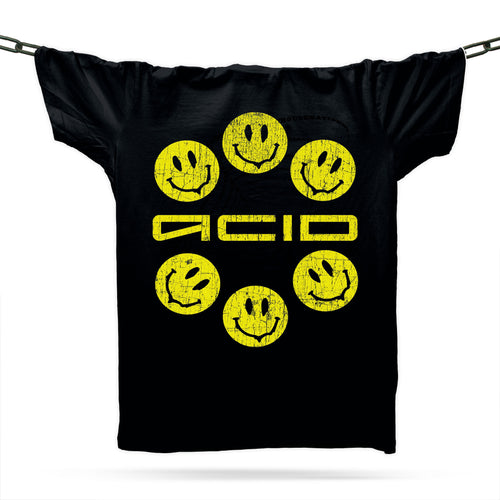Acid House Smilers T-Shirt / Black