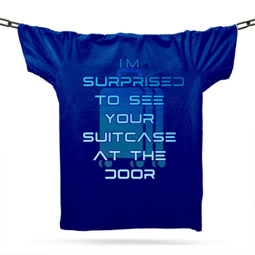Suitcase At The Door T-Shirt / Royal