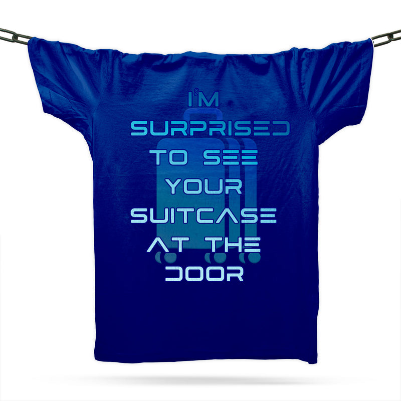 Suitcase At The Door T-Shirt / Royal