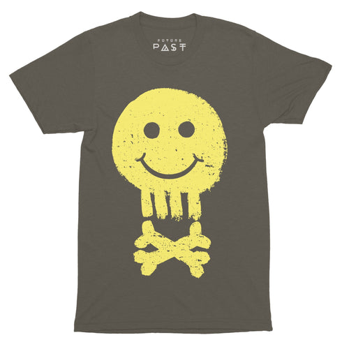 Acid House Pirate T-Shirt / Khaki - Future Past Clothing