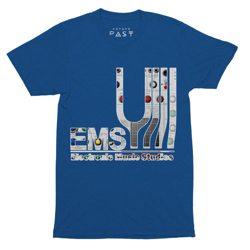 EMS Synthesisers Tribute T-Shirt / Royal - Future Past Clothing