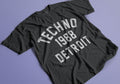 Techno 1988 T-Shirt / Black - Future Past Clothing