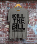 Kill The Criminal Justice Bill T-Shirt / Grey - Future Past Clothing