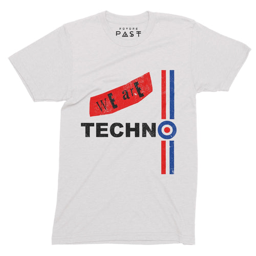 We Are Techno Not Mods T-Shirt / White - Future Past Clothing