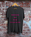 Rushing On Pink Champagne T-Shirt / Black - Future Past Clothing