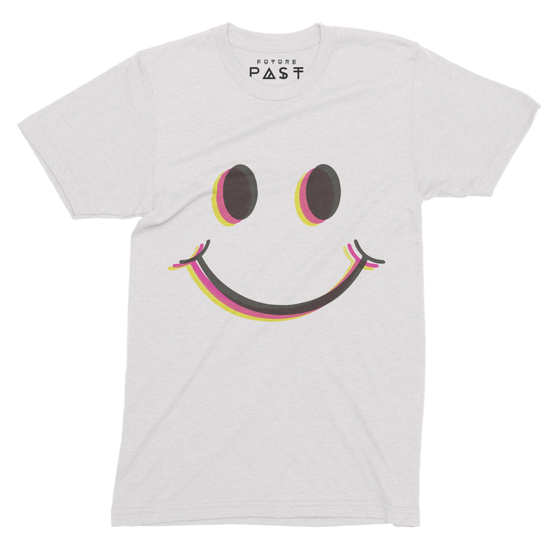 Smiler Eyes T-Shirt / White - Future Past Clothing