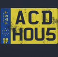 Acid House Private Vehicle Reg Plate T-Shirt / Navy - Future Past Clothing