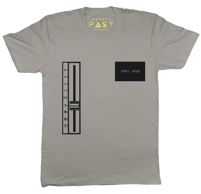 Start Stop Turntable T-Shirt / Grey - Future Past Clothing