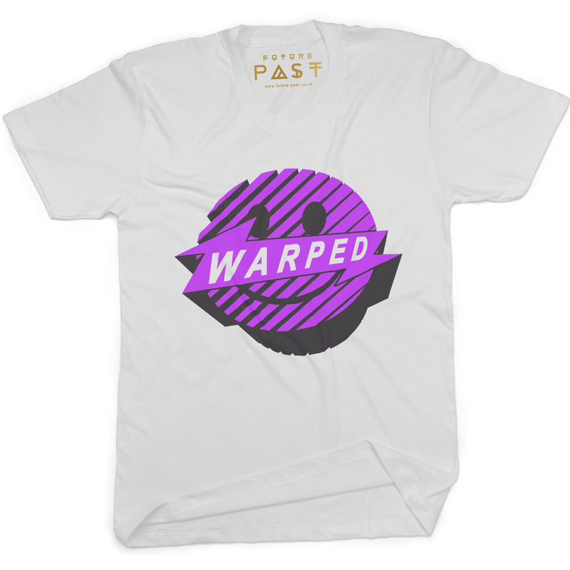 Warped Smiler T-Shirt / White - Future Past Clothing