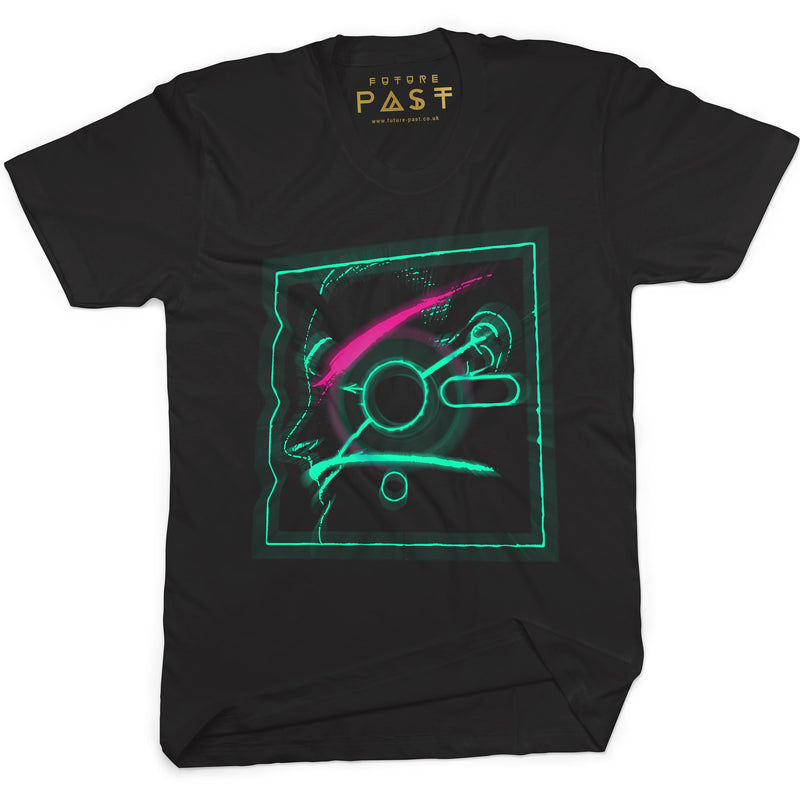 Lady In The Floppy Disc T-Shirt / Black - Future Past Clothing