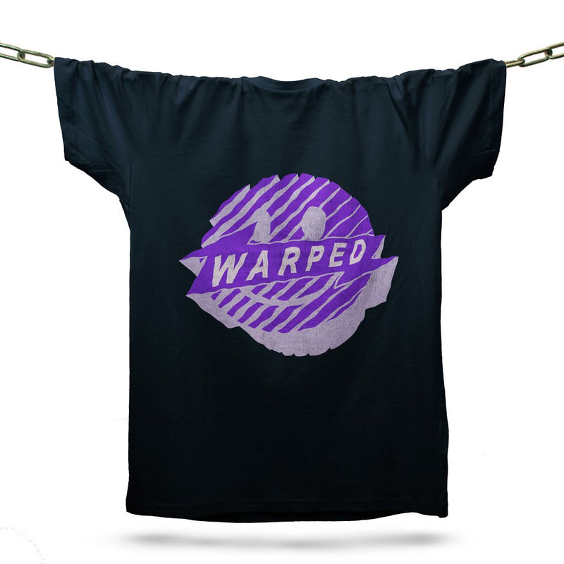 Warped Ripple T-Shirt / Navy - Future Past Clothing