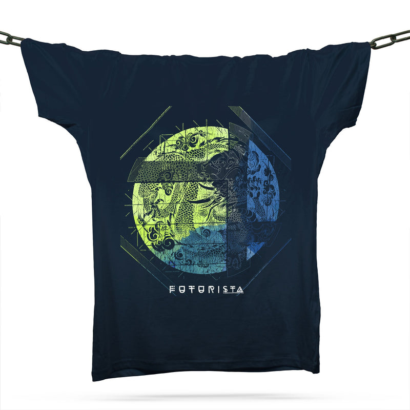 Futurista Dragon T-Shirt / Navy - Future Past Clothing