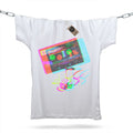 Acid House Glitch Mixtape T-Shirt / White - Future Past Clothing