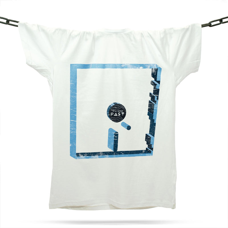 Monday Blue 3D T-Shirt / White - Future Past Clothing