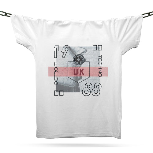 Techno 1988 UK T-Shirt / White - Future Past Clothing
