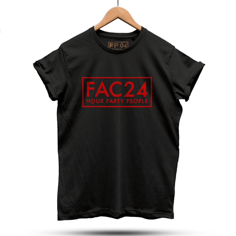 Official Hacienda FAC51 Party People Collaboration T-Shirt / Black - Future Past Clothing