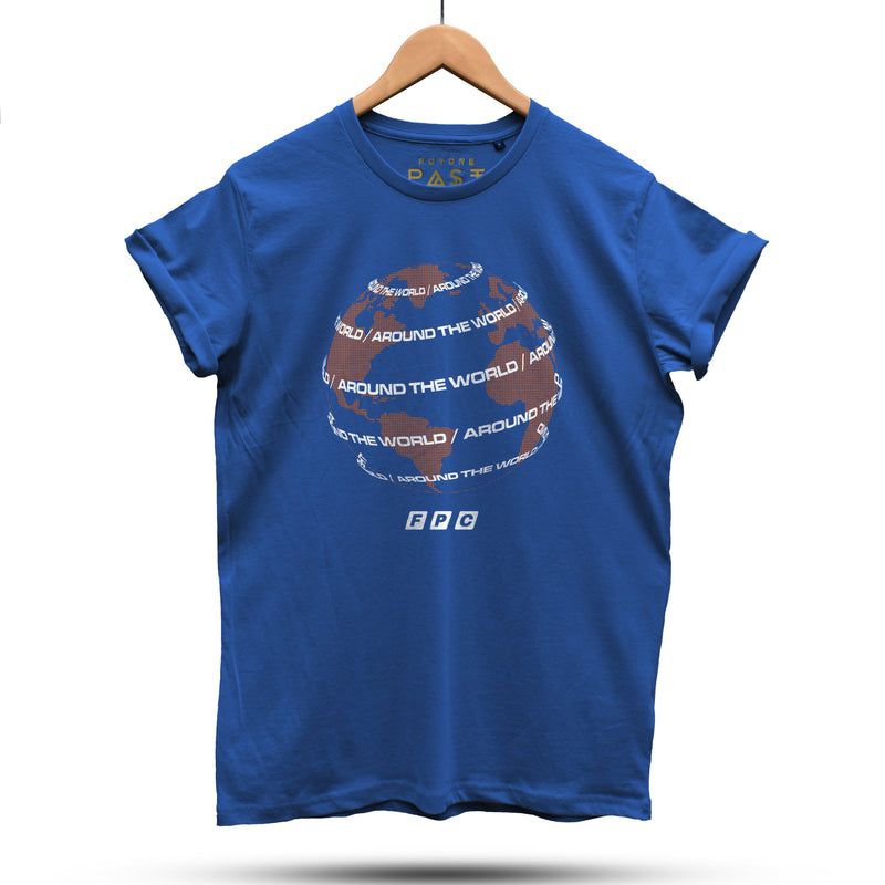 Around The World FPC T-Shirt / Royal - Future Past Clothing