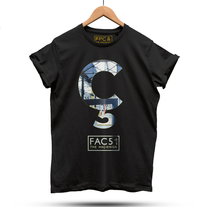 Official Hacienda FAC51 Cedilla T-Shirt / Black - Future Past Clothing