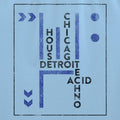 Detroit Chicago House Techno Remix T-Shirt / Light Blue - Future Past Clothing
