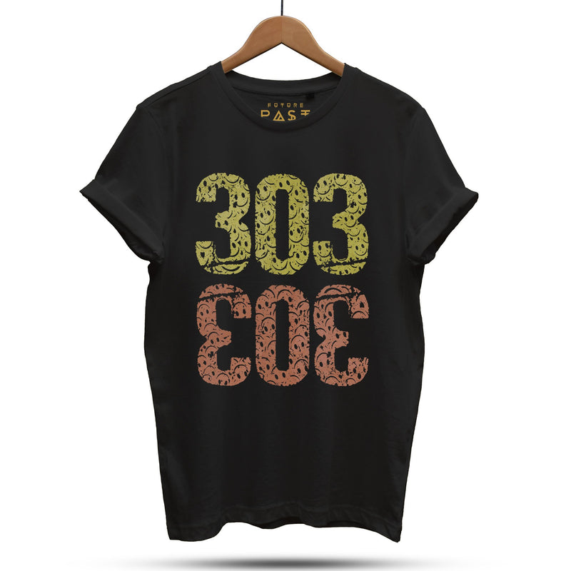 303 Reverse T-Shirt / Black - Future Past Clothing