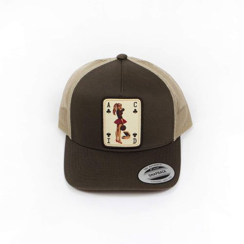 Acid Pinup Baseball Cap / Brown/Khaki - Future Past Clothing