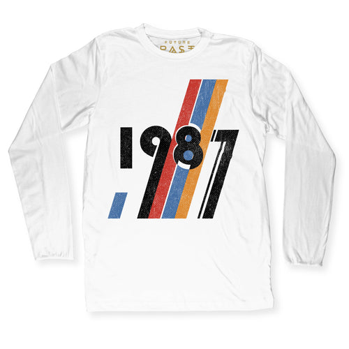 The Dawn of 1987 Long Sleeve T-Shirt / White - Future Past Clothing