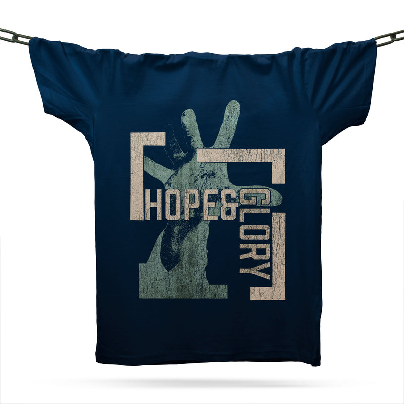 Hope & Glory Futurista T-Shirt / Navy - Future Past Clothing