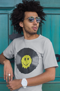 Vinyl Smiler Remix T-Shirt / Grey