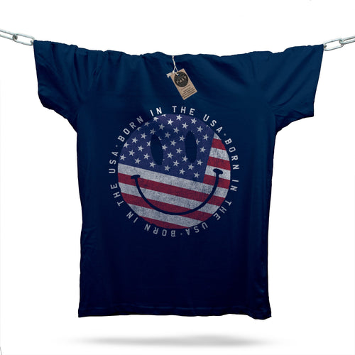 Born In The USA T-Shirt / Navy - Future Past Clothing
