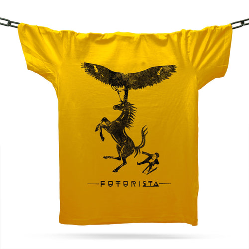 Flight Of Fantasy T-Shirt / Gold - Future Past Clothing